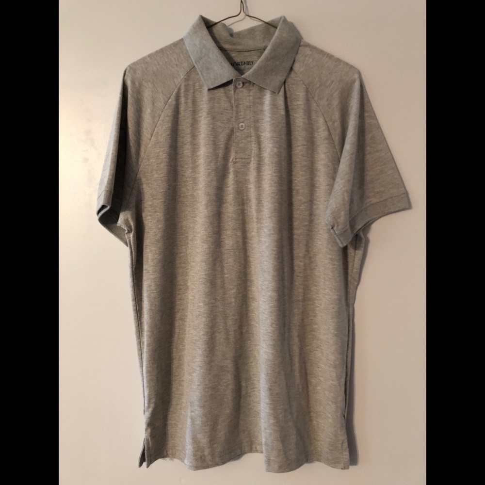 Men’s grey short sleeve polo shirt NWOT